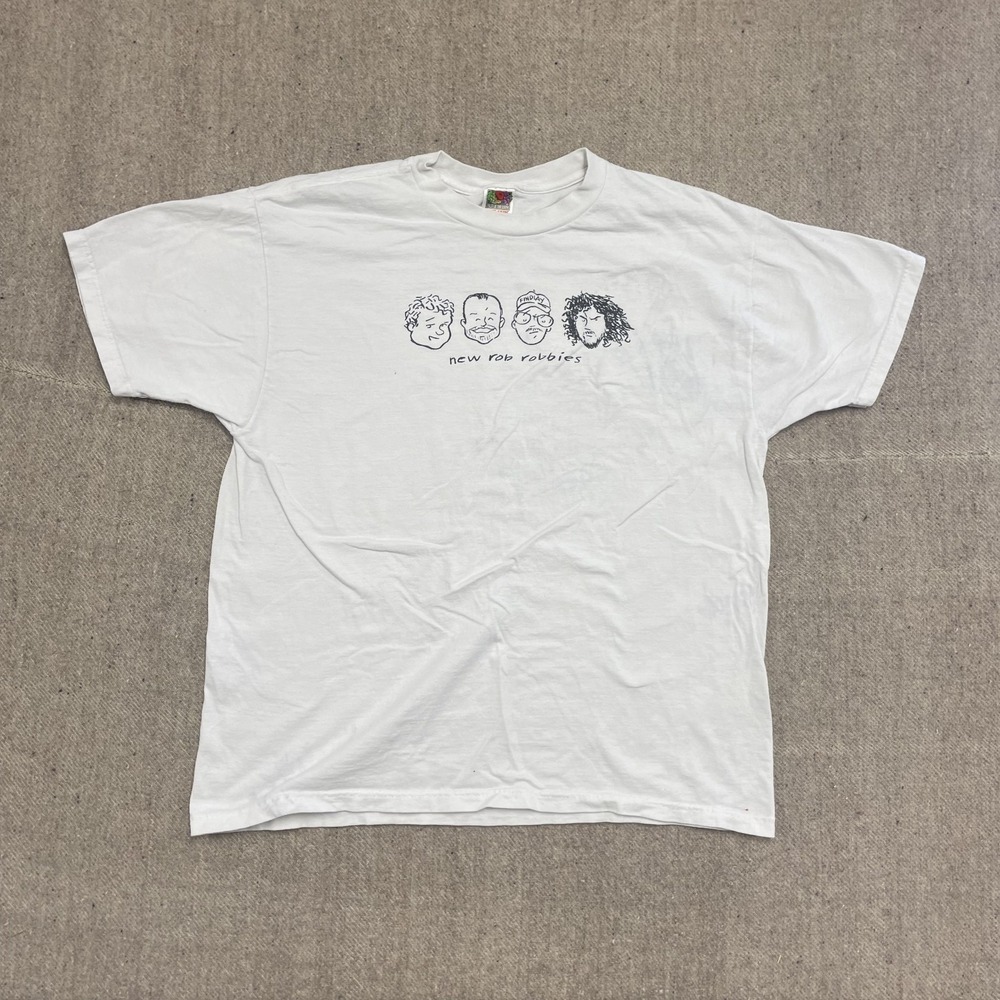 Vintage New Rob Robbies shirt mens xl white 1990s band music